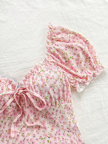 WYWH Women's Random Printed Simple Daily Short Sleeve T-Shirt