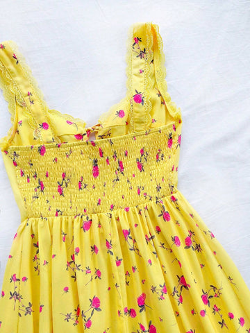Women's Romantic And Casual Rural Style Holiday Dress, Perfect For Easter, Back To School Seaso