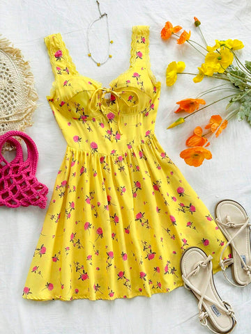Women's Romantic And Casual Rural Style Holiday Dress, Perfect For Easter, Back To School Seaso