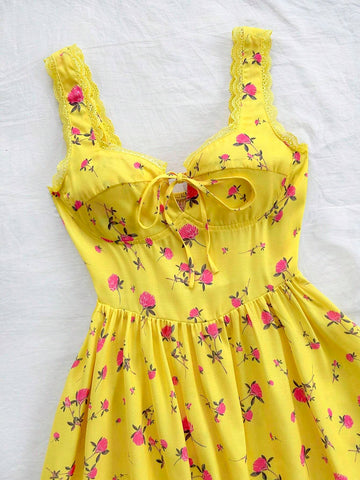Women's Romantic And Casual Rural Style Holiday Dress, Perfect For Easter, Back To School Seaso