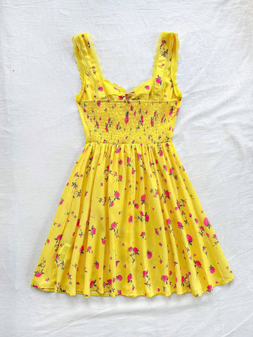 Women's Romantic And Casual Rural Style Holiday Dress, Perfect For Easter, Back To School Seaso