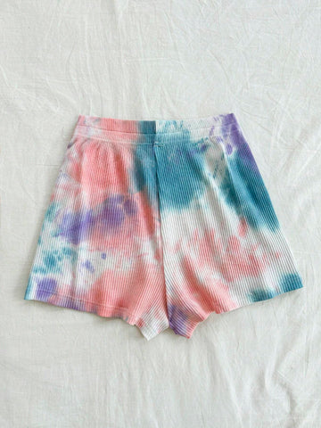 WYWH Women's Tie-Dye Knit Shorts For Vacation