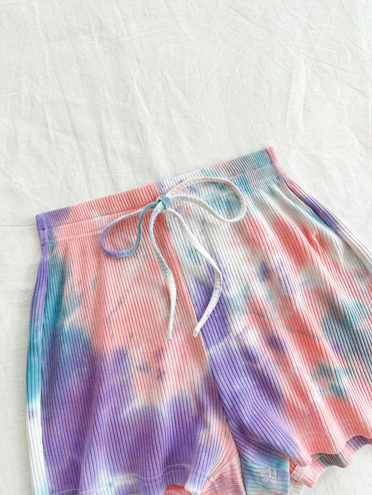 WYWH Women's Tie-Dye Knit Shorts For Vacation