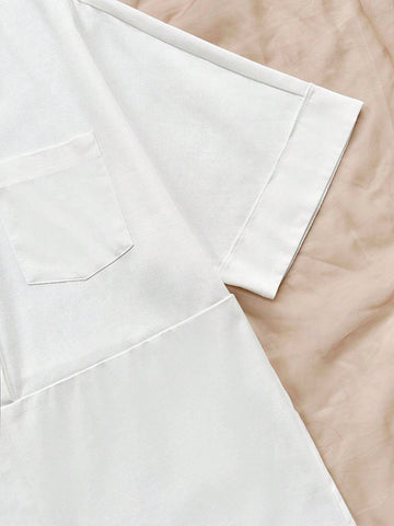 Summer Casual Vacation Short Sleeve Jumpsuit