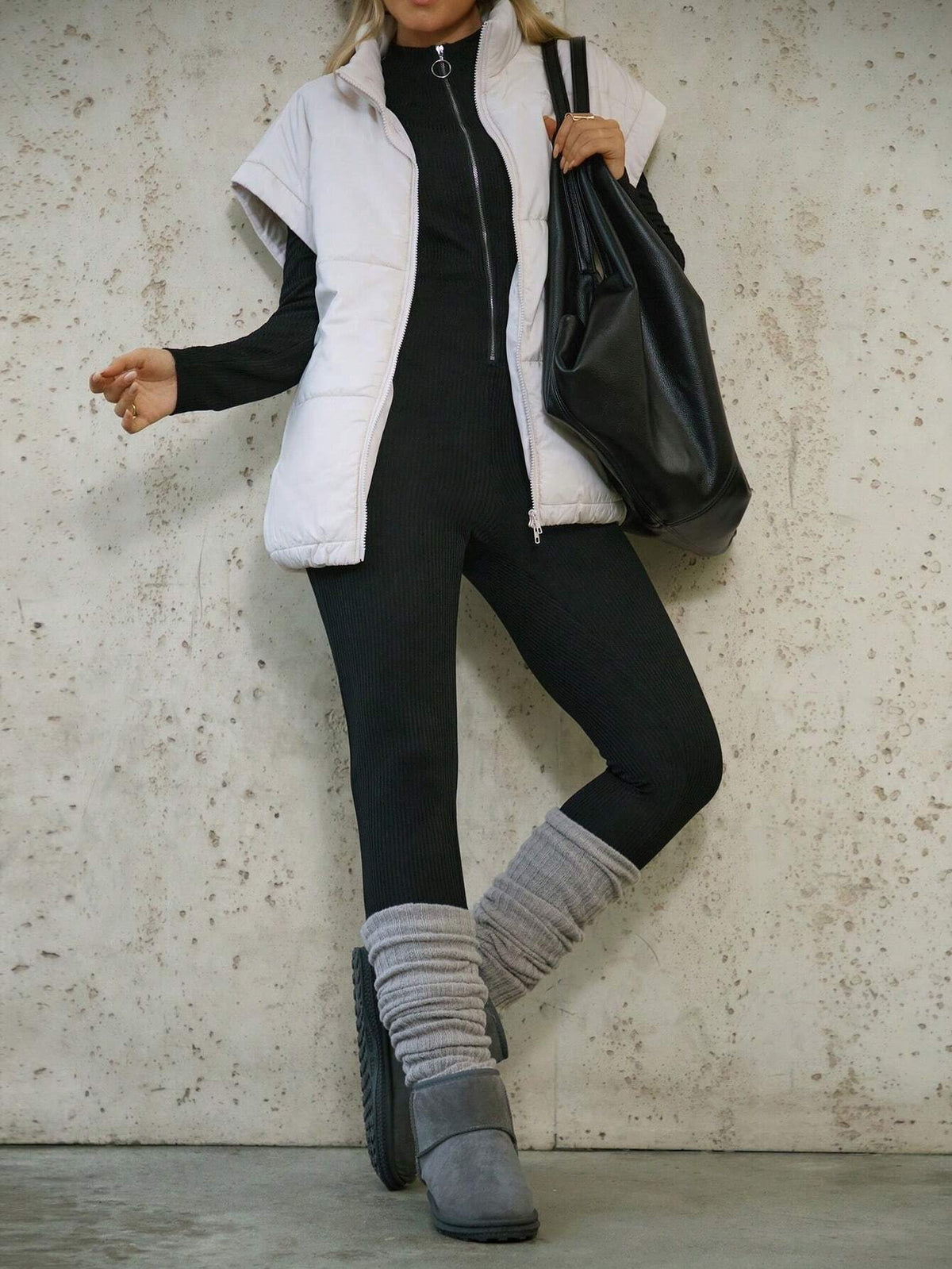 Women's Casual Solid Color Bodycon Jumpsuit, Spring & Fall