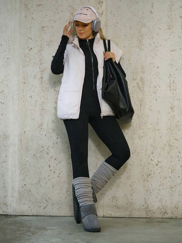 Women's Casual Solid Color Bodycon Jumpsuit, Spring & Fall