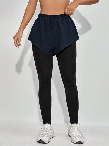 Galloways Solid 2 In 1 Leggings