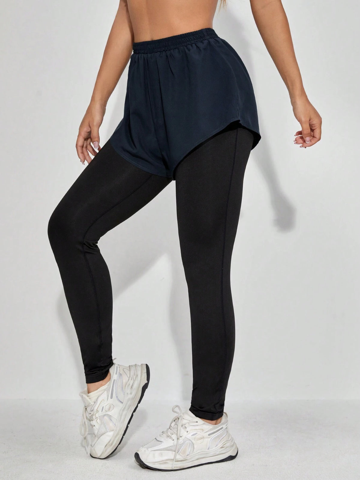 Galloways Solid 2 In 1 Leggings