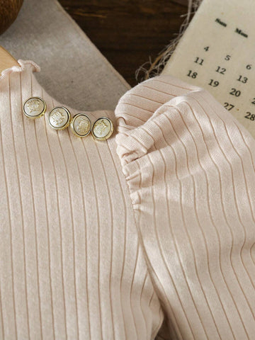 Young GirlLeg Of Mutton Sleeves Knitted Pit Strips Mock Neck Gingham Print Dress,Leg Of Mutton Sleeves