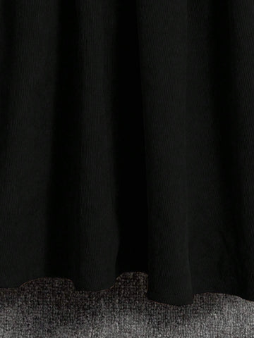 Young Girl Casual Square Neck Bow Detail Long Sleeve Waisted Dress, Suitable For Everyday Outings