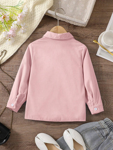 Young Girl Comfortable Casual Cat Print Long Sleeve Shirt For Autumn/Winter