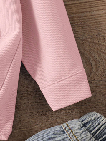 Young Girl Comfortable Casual Cat Print Long Sleeve Shirt For Autumn/Winter