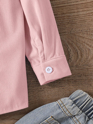 Young Girl Comfortable Casual Cat Print Long Sleeve Shirt For Autumn/Winter