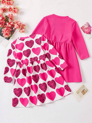 Young Girl Elegant Velvet Floral Print Long Sleeve Dress, Autumn/Winter