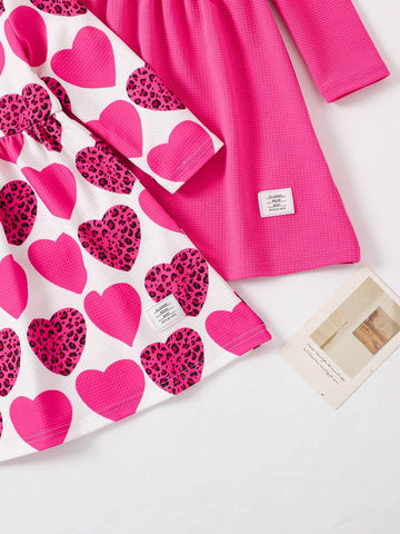 Young Girl Elegant Velvet Floral Print Long Sleeve Dress, Autumn/Winter