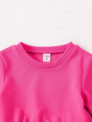 Young Girl Elegant Velvet Floral Print Long Sleeve Dress, Autumn/Winter