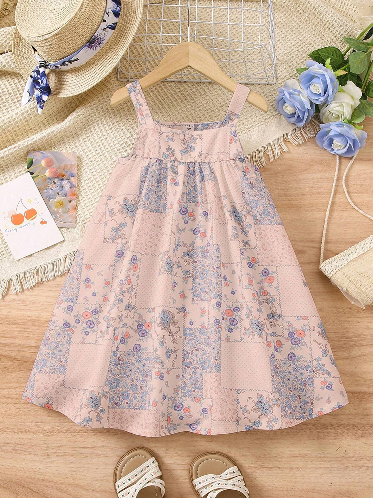 Young Girl Floral Printed Cute Romper