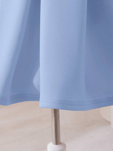 Young Girl Heart Hollow Back Big Bow Dress