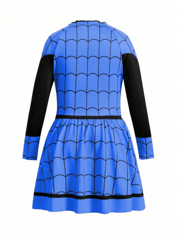Young Girl Long Sleeve Dress, Autumn & Winter