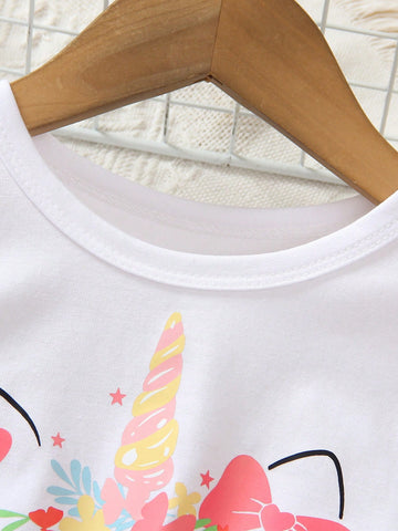 Young Girl Mesh Patchwork Round Neck Sleeveless Printed Casual Dress