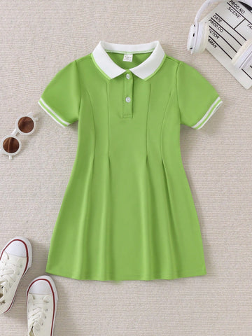 Young Girl Minimalist Fashion Casual Daily Dress