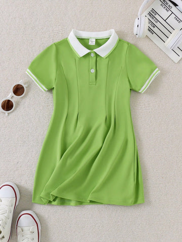 Young Girl Minimalist Fashion Casual Daily Dress
