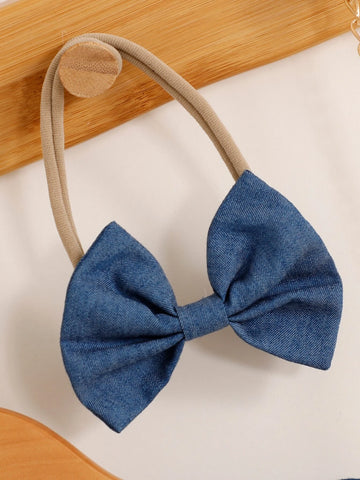 Young Girl Ruffle Trim Button Back Dress & Headband