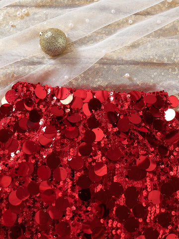 Young Girl Sequin Decorated Skirt, Suitable To Match Various T-Shirts In Autumn