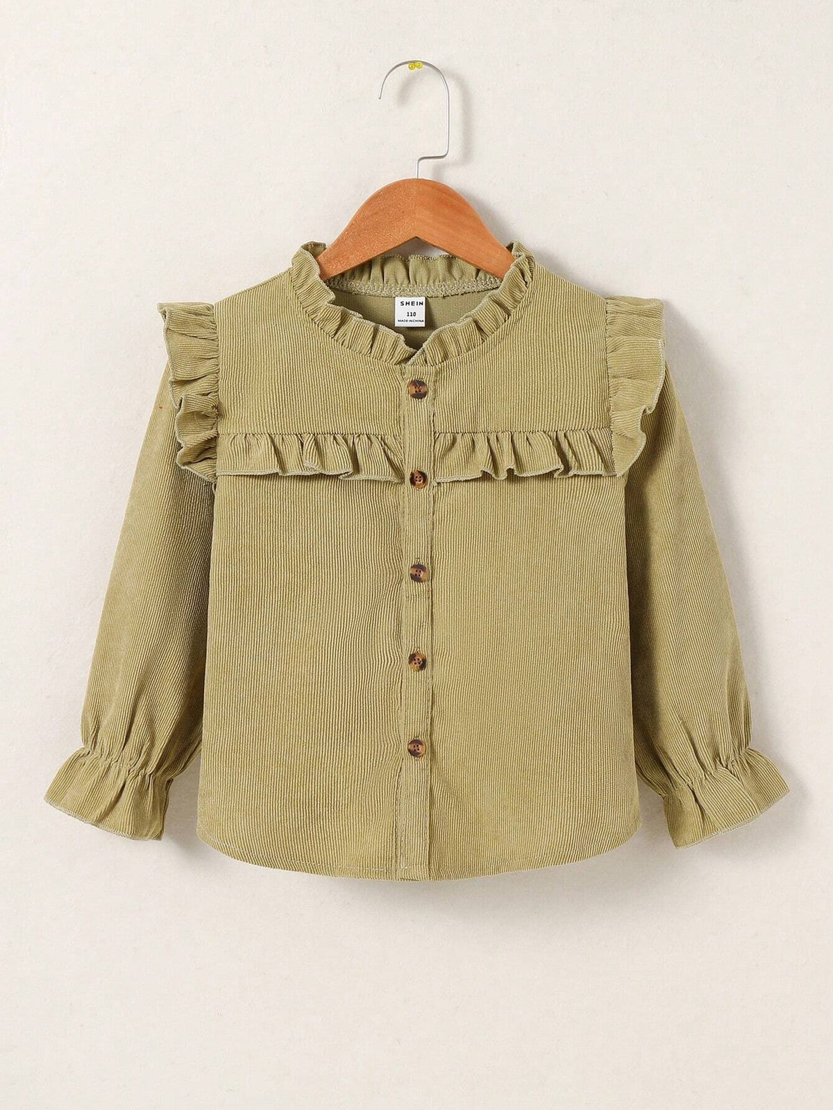 Young Girl Spring & Autumn Solid Color Peter Pan Collar Long Sleeve Loose Blouse