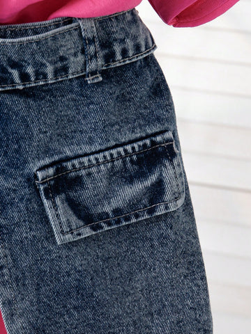 Young Girl Summer New Simple Lapel Shirt, Loose Short Sleeve Dress