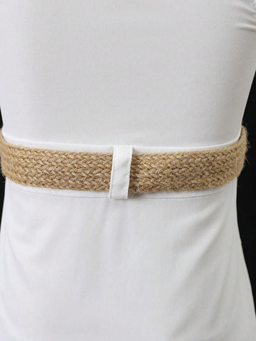 Young Girl Summer Sleeveless Solid Color Front Buttoned Casual Dress