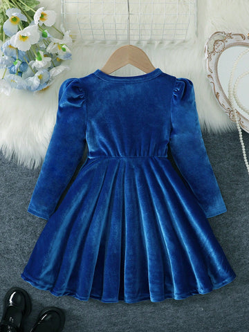 Young Girl Velvet Soft & Comfortable Casual Cute Dress