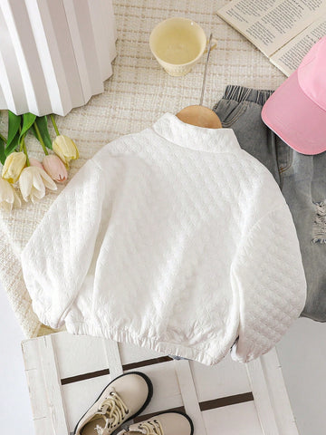 Young Girls Casual Letter Graphic Sweatshirt, Autumn/Winter