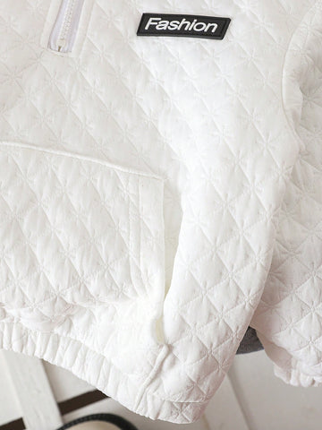 Young Girls Casual Letter Graphic Sweatshirt, Autumn/Winter