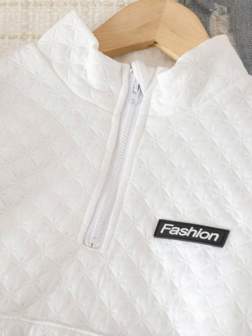 Young Girls Casual Letter Graphic Sweatshirt, Autumn/Winter