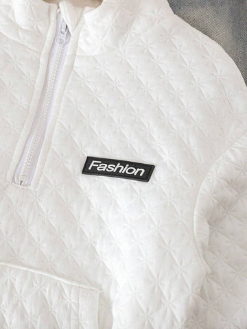 Young Girls Casual Letter Graphic Sweatshirt, Autumn/Winter