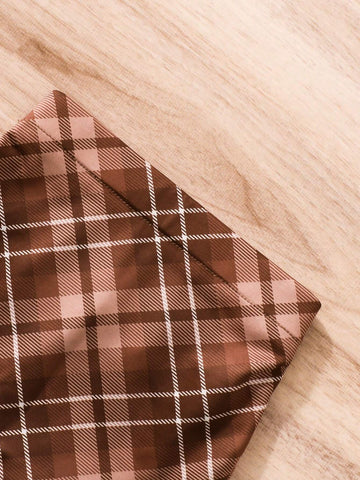 Young Girls Fashion Fluffy Patchwork Plaid Design Versatile A-Line Mini Skirt, Suitable For Daily, Commute And Casual Wear