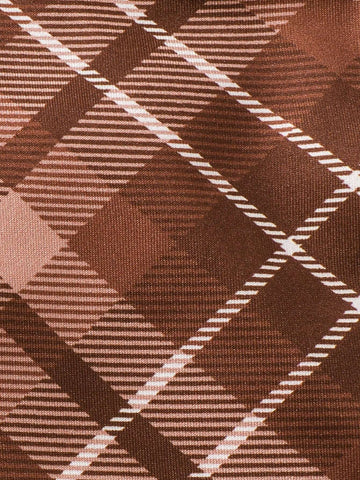 Young Girls Fashion Fluffy Patchwork Plaid Design Versatile A-Line Mini Skirt, Suitable For Daily, Commute And Casual Wear