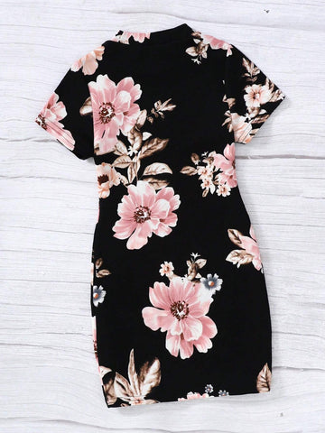 Young Girl's Fashionable And Elegant Casual Dress