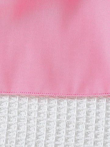 Young Girls New Pink Star Sequin Mesh Tutu Dress Princess Party Gown With Bow Tie And Long Sleeves, Spring/Autumn