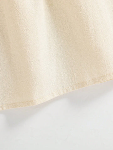 Young Girls' Solid Elegant Dress. Delicate Cap Sleeve Design Adds Cute Vibes