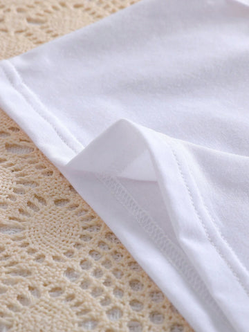 Young Girls Toddler Colorful Dopamine Mexican Children Day V-Neck Sheer Floral Mesh Thin Bubble Sleeve Long-Sleeved Shirt & Single-Breasted Twist-Lock Shirt Dress, Summer