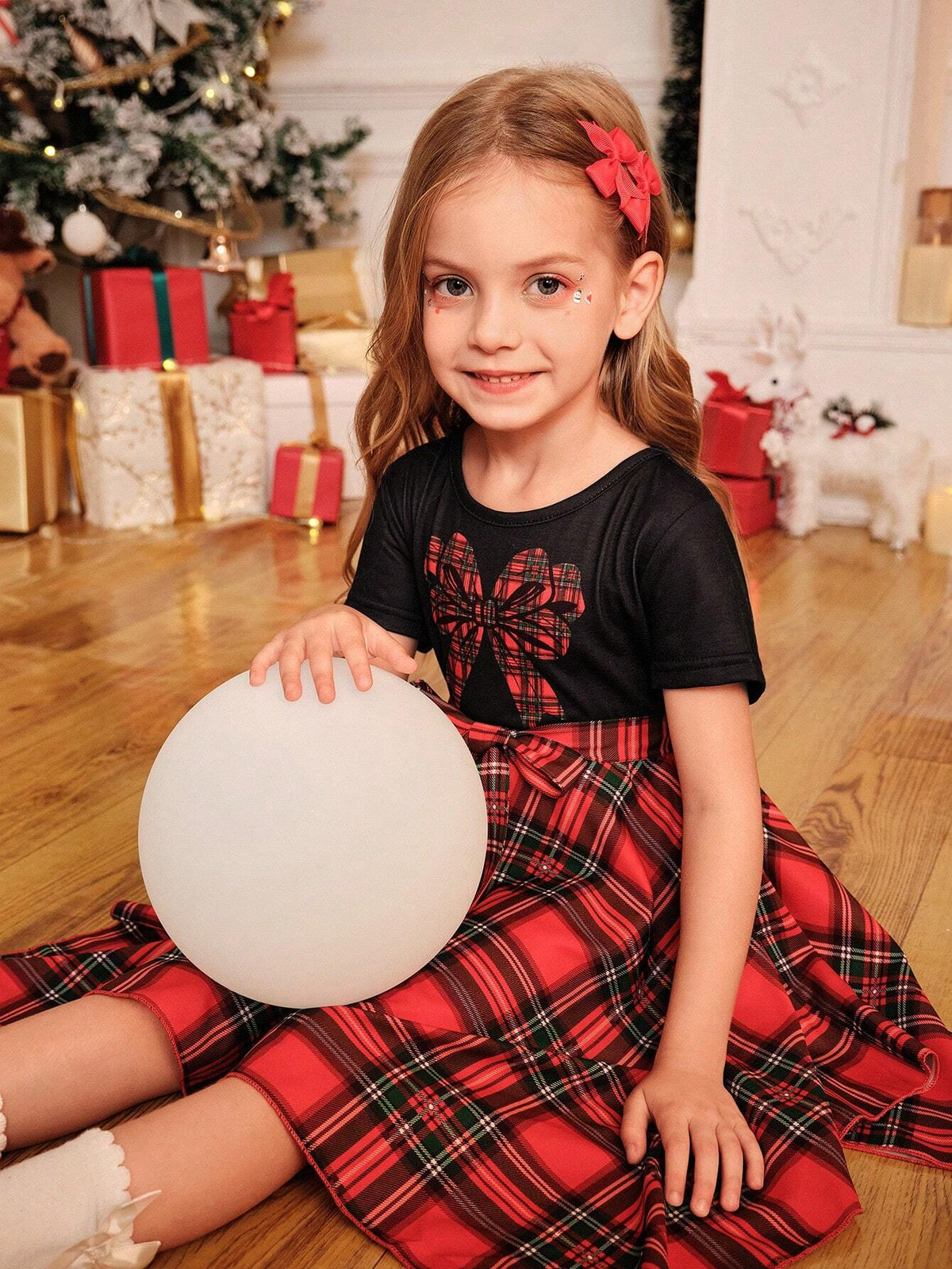 Young Girls Vintage Round Neck Short Sleeve Party Dress