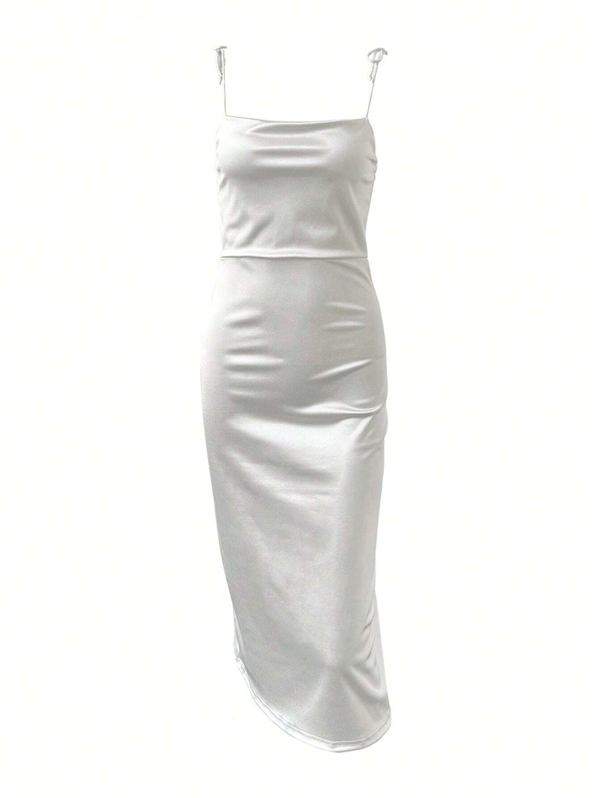 Privé Women's Spaghetti Strap Backless Fitted Casual Mini Dress
