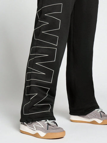 SUMWON WOMEN Logo Graphic Cropped Tee And Straight Leg Jogger Set