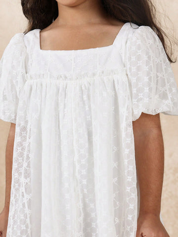 Young GirlsComfy Young Girl Bow Tulle Dress