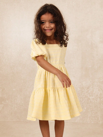 Young GirlsComfy Young Girls Textured Tiered Dress