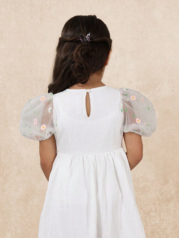Young GirlsComfy Young Girls Textured Tiered Dress