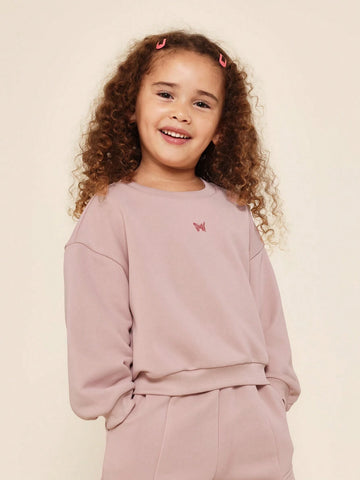 Young Girls Everyday Play Crew Neck Sweatshirt And Cargo Jogger 2 Piece Set With Butterfly Graphic Print