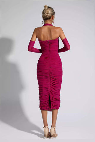 Sabrina Purple Bandage Midi Dress